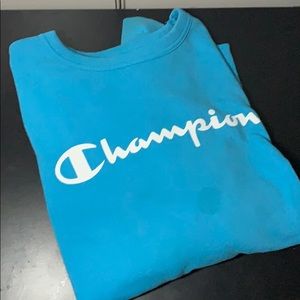 Blue champion crew neck sweater